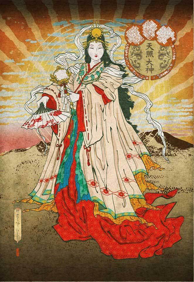 Solar Goddess Amaterasu, Divine Ancestor of the Japanese Imperial Family